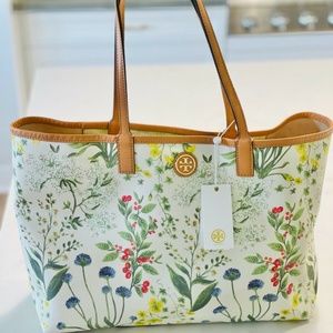 Tory Burch Kerrington Watercolor Print Floral Tote